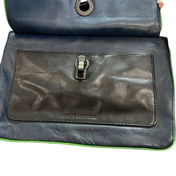 Juicy Couture Blue and Black Clutch Bag - Picture 2 of 4